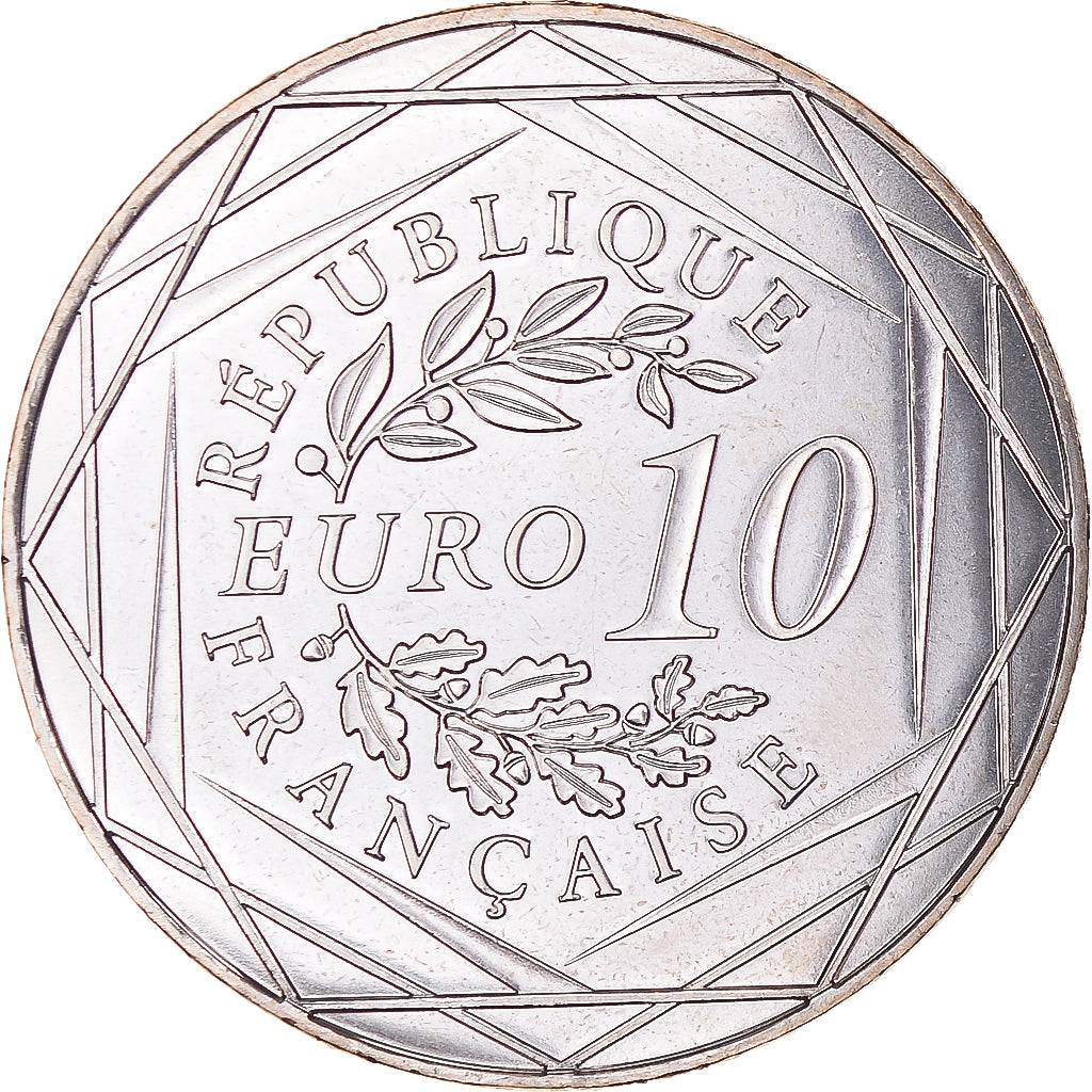 France, 10 Euro, 2020, Paris, Jacques Chirac, MS(65-70), Silver