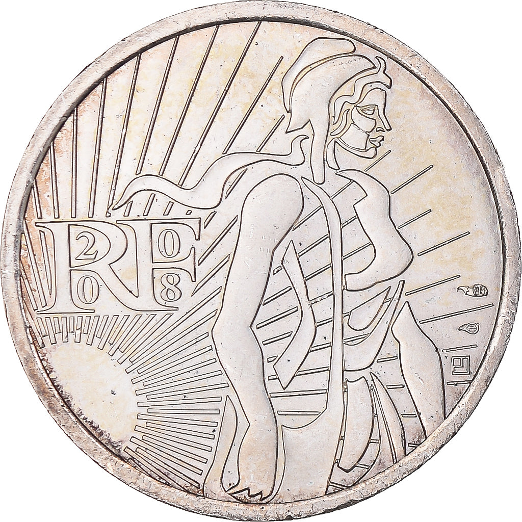 Francia, 5 Euro, 2008, MBC+, Plata, Gadoury:EU287, KM:1534