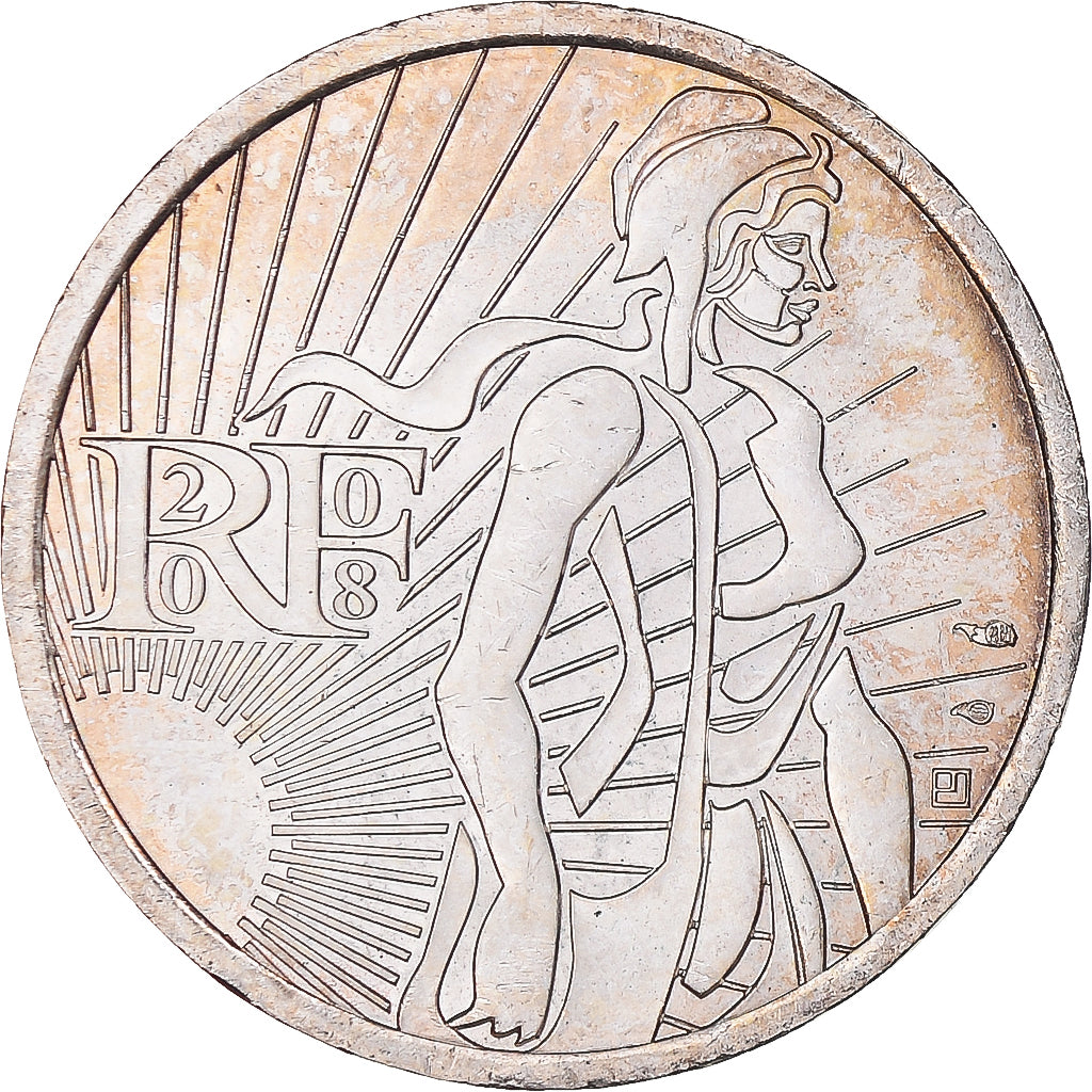 France, 5 Euro, 2008, MS(63), Silver, Gadoury:EU287, KM:1534