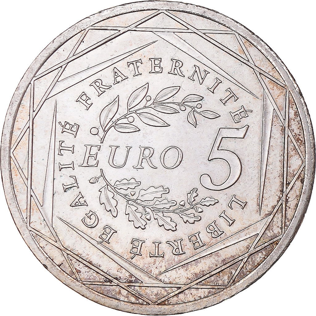 France, 5 Euro, 2008, MS(64), Silver, Gadoury:EU287, KM:1534