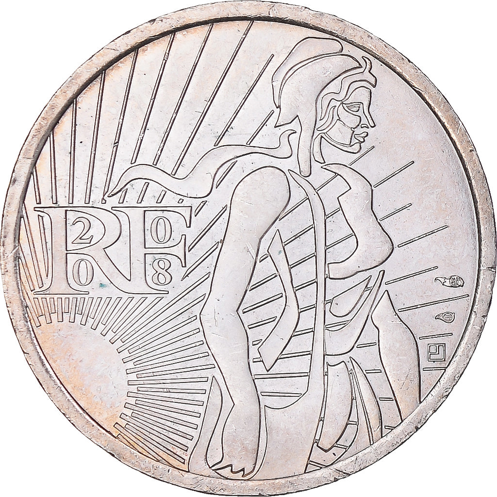 France, 5 Euro, 2008, MS(63), Silver, Gadoury:EU287, KM:1534