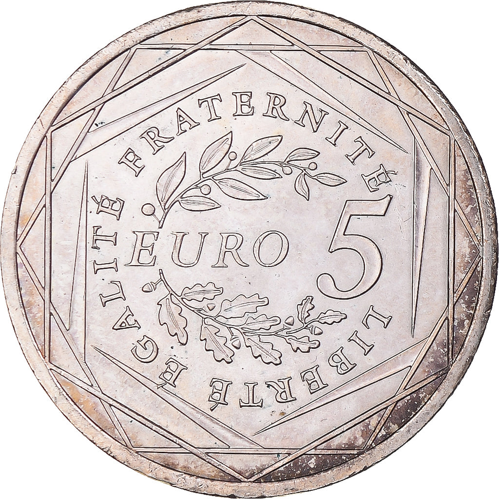 France, 5 Euro, 2008, MS(63), Silver, Gadoury:EU287, KM:1534