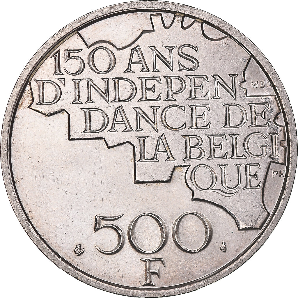 Moneda, Bélgica, 500 Francs, 500 Frank, 1980, Brussels, EBC+, Plata, KM:162a