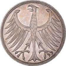 Coin, GERMANY - FEDERAL REPUBLIC, 5 Mark, 1966, Stuttgart, AU(55-58), Silver