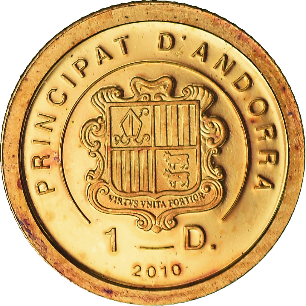 Monnaie, Andorre, Diner, 2010, Saint-Jacques-de-Compostelle, FDC, Or