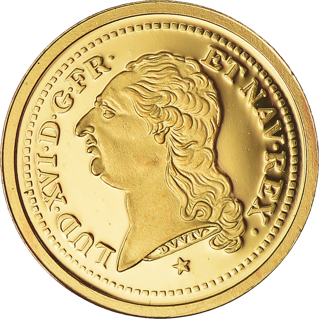 Francia, medaglia, Louis XVI, Reproduction Louis D'or, FDC, Oro