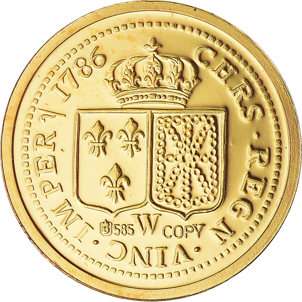Francia, medaglia, Louis XVI, Reproduction Louis D'or, FDC, Oro