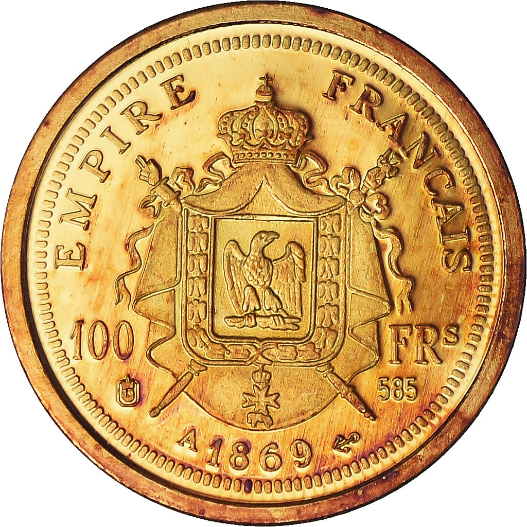 Frankreich, Medaille, Napoléon III, Reproduction 100 Francs or, STGL, Gold