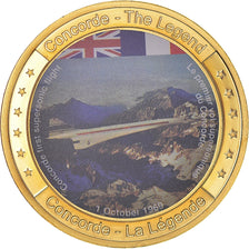 France, Medal, Concorde, La Légende, Aviation, MS(65-70), Copper Gilt