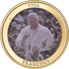 Vaticano, medalha, La Vie du Pape François, MS(63), Cobre Dourado