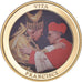 Vaticano, medaglia, La Vie du Pape François, FDC, Rame dorato