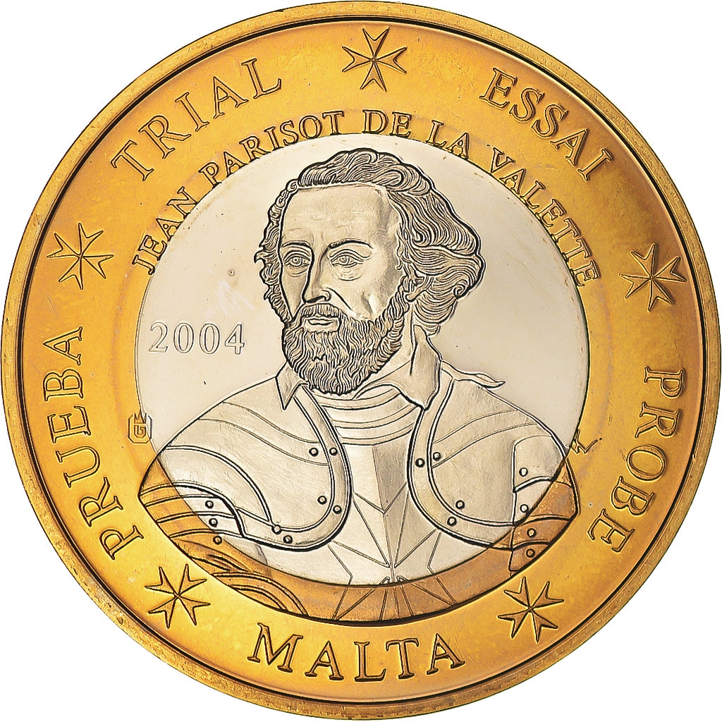 Malta, Fantasy euro patterns, Euro, 2004, MS(63), Bi-Metallic
