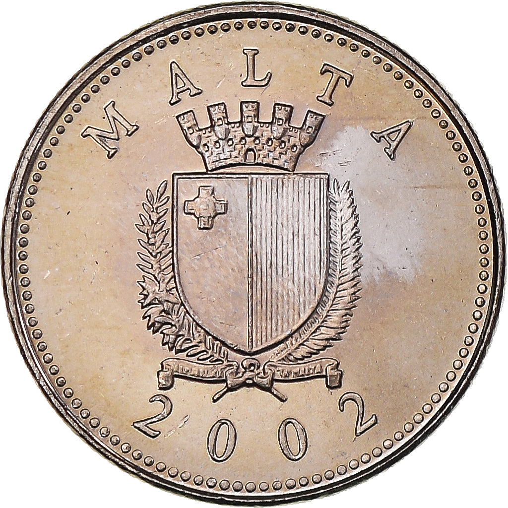 Munten, Malta, 2 Cents, 2002, UNC-, Cupro-nikkel, KM:94