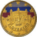 Słowacja, 50 Euro Cent, 2009, Kremnica, Colourized, MS(64), Mosiądz, KM:100