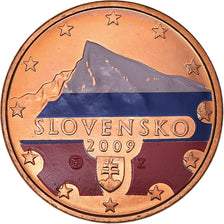 Slovakia, 5 Euro Cent, 2009, Kremnica, Colourized, MS(63), Copper Plated Steel