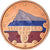 Eslováquia, 2 Euro Cent, 2009, Kremnica, Colourized, MS(64), Aço Cromado a
