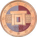 Malta, Euro Cent, 2008, Colourized, MS(63), Copper Plated Steel, KM:New