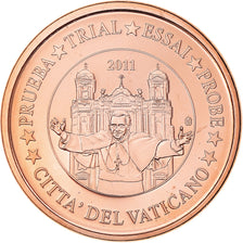 Vatican, 2 Euro Cent, 2011, unofficial private coin, MS(65-70), Copper Plated