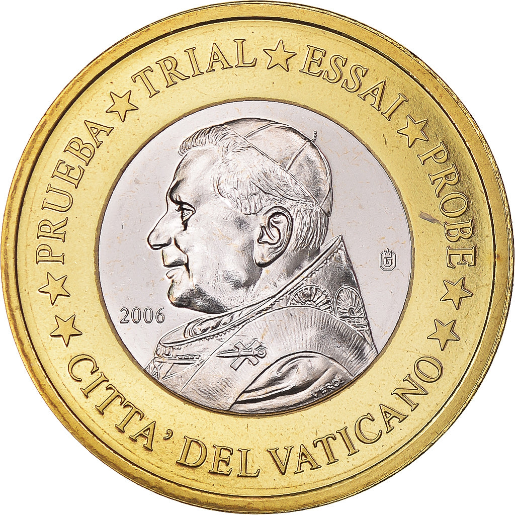 Vaticano, Euro, 2006, unofficial private coin, MS(64), Bimetálico