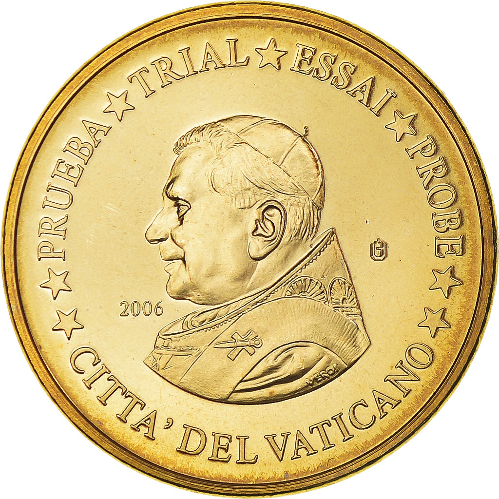 Vatican, 10 Euro Cent, 2006, unofficial private coin, MS(65-70), Bi-Metallic