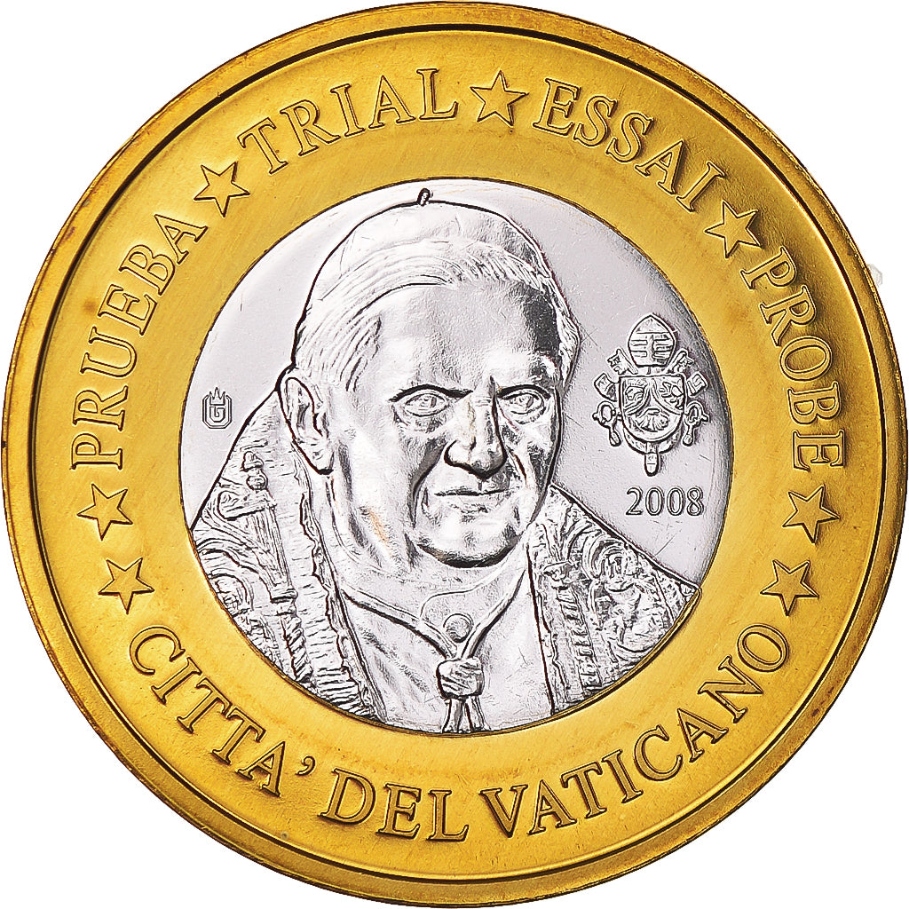 Vatican, Euro, 2008, unofficial private coin, MS(64), Bi-Metallic