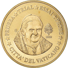 Vatican, 20 Euro Cent, 2008, unofficial private coin, MS(64), Brass