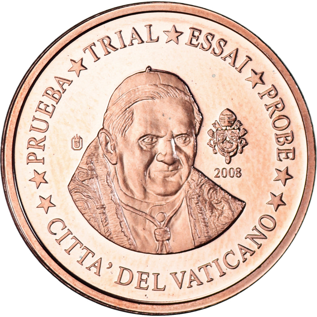 Vaticano, 2 Euro Cent, 2008, unofficial private coin, SC+, Cobre chapado en