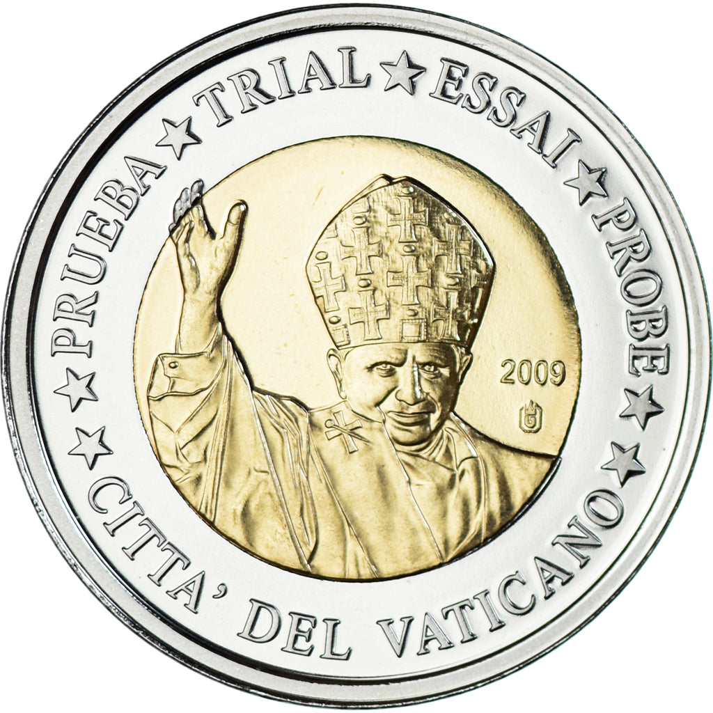 Vatican, 2 Euro, 2009, unofficial private coin, MS(65-70), Bi-Metallic