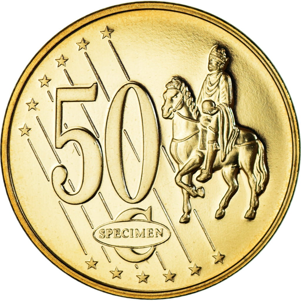 Vatican, 50 Euro Cent, 2009, unofficial private coin, MS(64), Brass