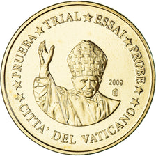 Vatican, 20 Euro Cent, 2009, unofficial private coin, MS(64), Brass