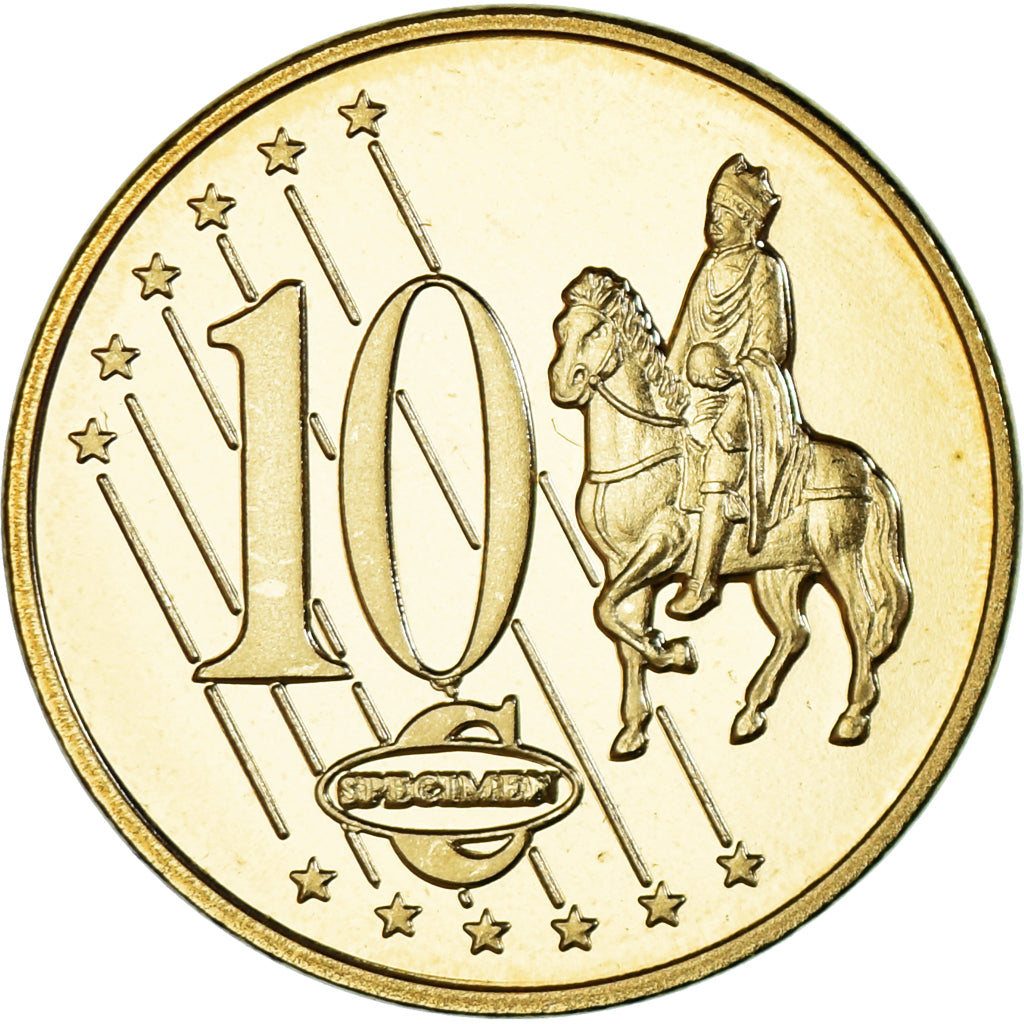 Vatican, 10 Euro Cent, 2009, unofficial private coin, MS(64), Brass