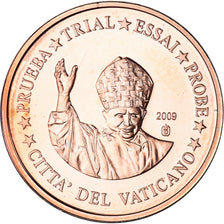 Vatican, 5 Euro Cent, 2009, unofficial private coin, MS(64), Copper Plated Steel