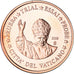 Vatican, 5 Euro Cent, 2009, unofficial private coin, MS(64), Copper Plated Steel