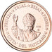 Vatikan, 2 Euro Cent, 2009, unofficial private coin, UNZ+, Copper Plated Steel