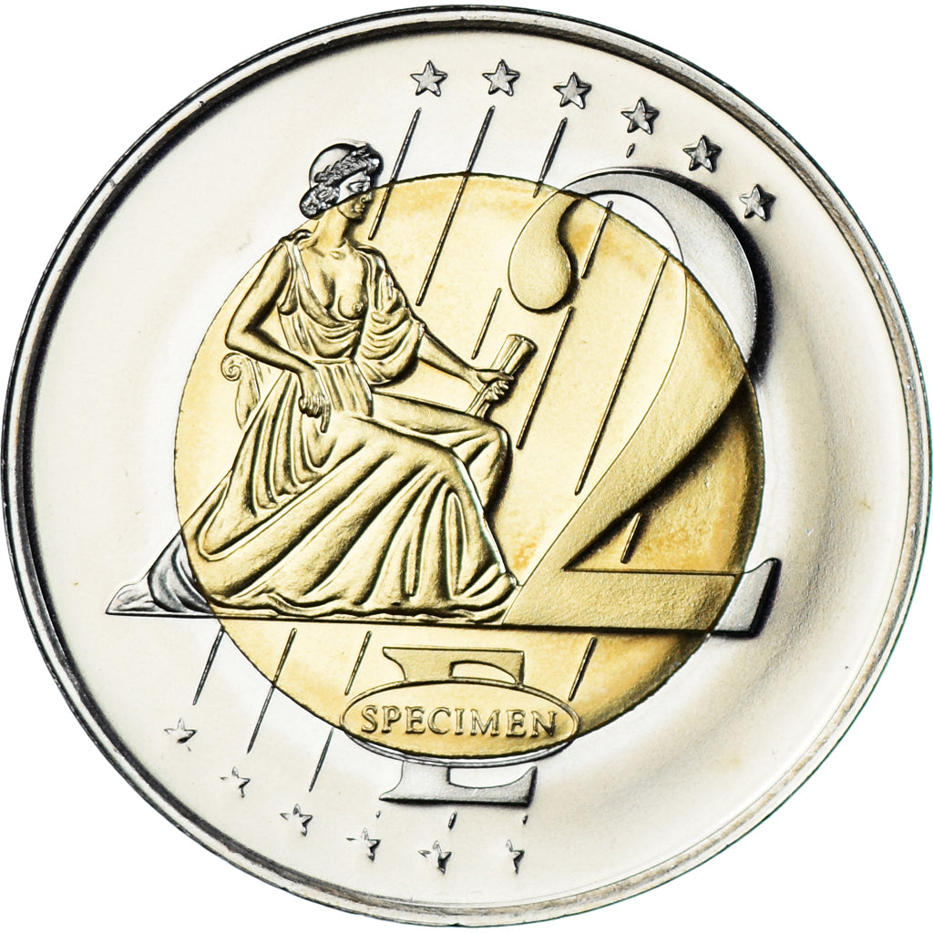 Cyprus, 2 Euro, 2003, unofficial private coin, MS(64), Bi-Metallic