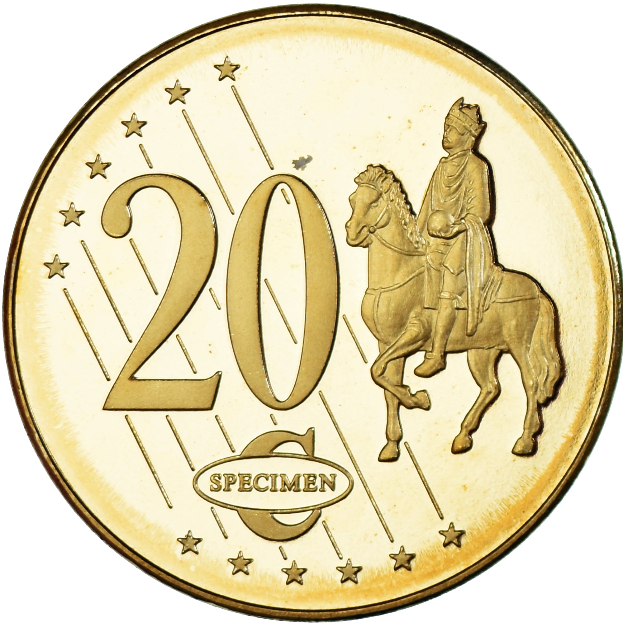 Cyprus, 20 Euro Cent, 2003, unofficial private coin, MS(64), Brass