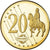 Cypr, 20 Euro Cent, 2003, unofficial private coin, MS(64), Mosiądz