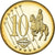Cipro, 10 Euro Cent, 2003, unofficial private coin, SPL, Acciaio placcato rame