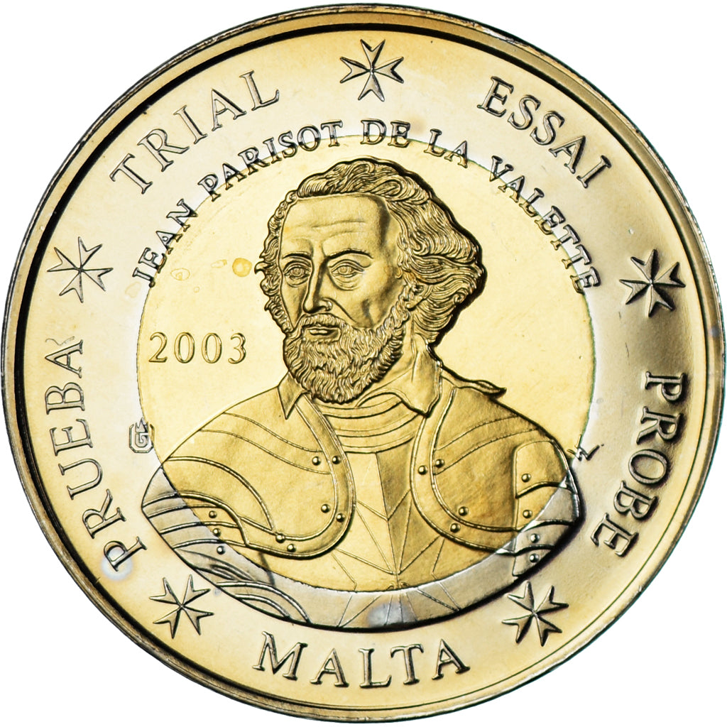 Malta, 2 Euro, 2003, unofficial private coin, FDC, Bi-metallico