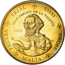Malta, 50 Euro Cent, 2003, unofficial private coin, MS(63), Brass