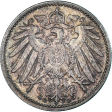 Coin, GERMANY - EMPIRE, Wilhelm II, Mark, 1907, Karlsruhe, AU(55-58), Silver