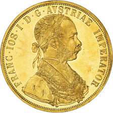 Moeda, Áustria, Franz Joseph I, 4 Ducat, 1915, Vienne, Nova cunhagem oficial