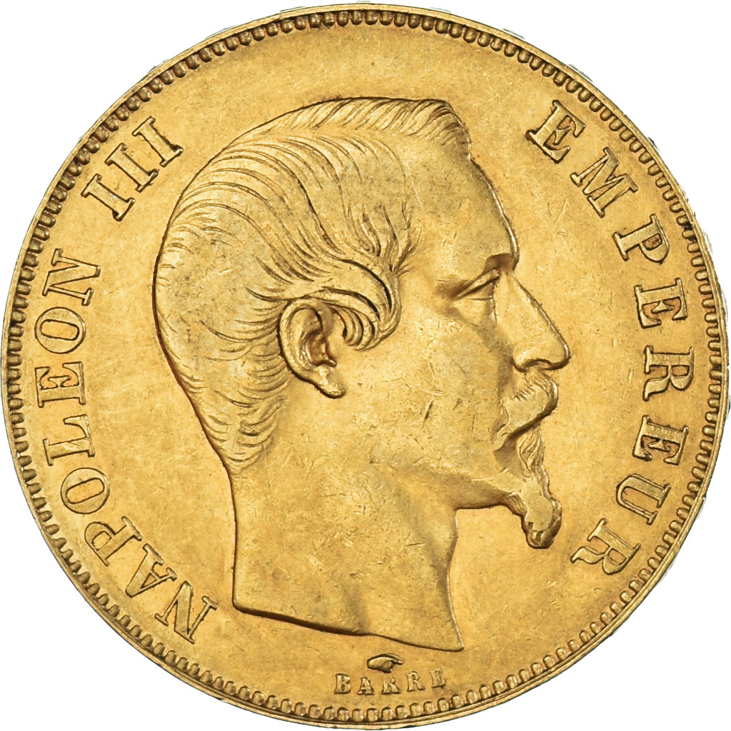 Moeda, França, Napoleon III, 50 Francs, 1857, Paris, EF(40-45), Dourado