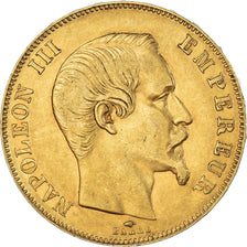 Moeda, França, Napoleon III, 50 Francs, 1857, Paris, EF(40-45), Dourado