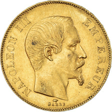 Munten, Frankrijk, Napoleon III, 50 Francs, 1857, Paris, ZF, Goud, KM:785.1
