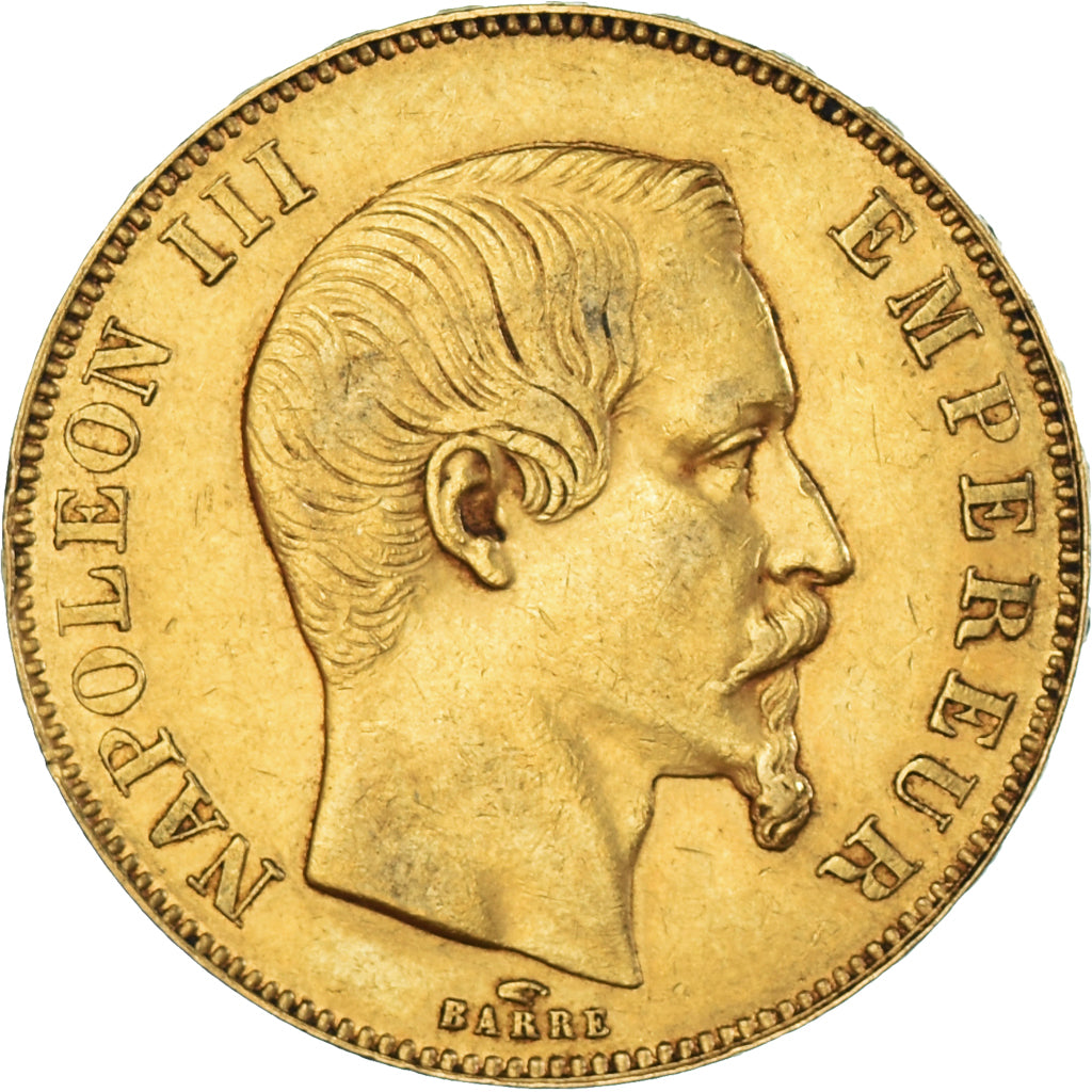 Munten, Frankrijk, Napoleon III, 50 Francs, 1857, Paris, ZF, Goud, KM:785.1