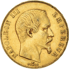 Munten, Frankrijk, Napoleon III, 50 Francs, 1857, Paris, ZF, Goud, KM:785.1