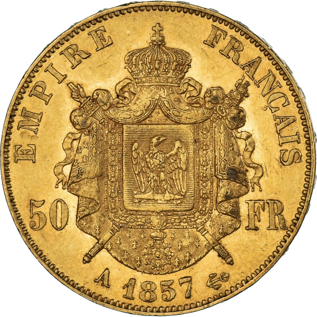 Monnaie, France, Napoleon III, 50 Francs, 1857, Paris, TTB, Or, Gadoury:1111
