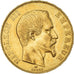 Moeda, França, Napoleon III, 50 Francs, 1857, Paris, AU(50-53), Dourado