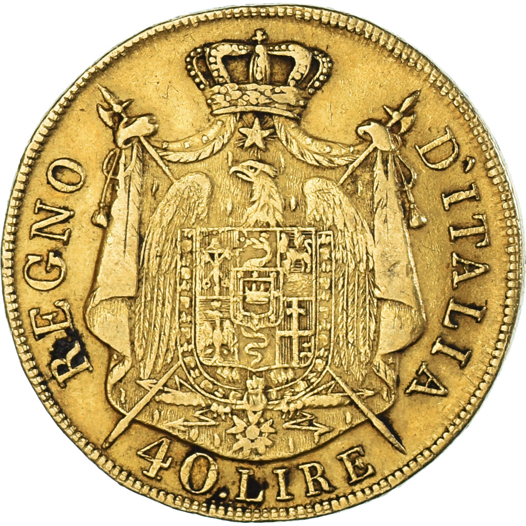 Coin, ITALIAN STATES, KINGDOM OF NAPOLEON, Napoleon I, 40 Lire, 1808, Milan